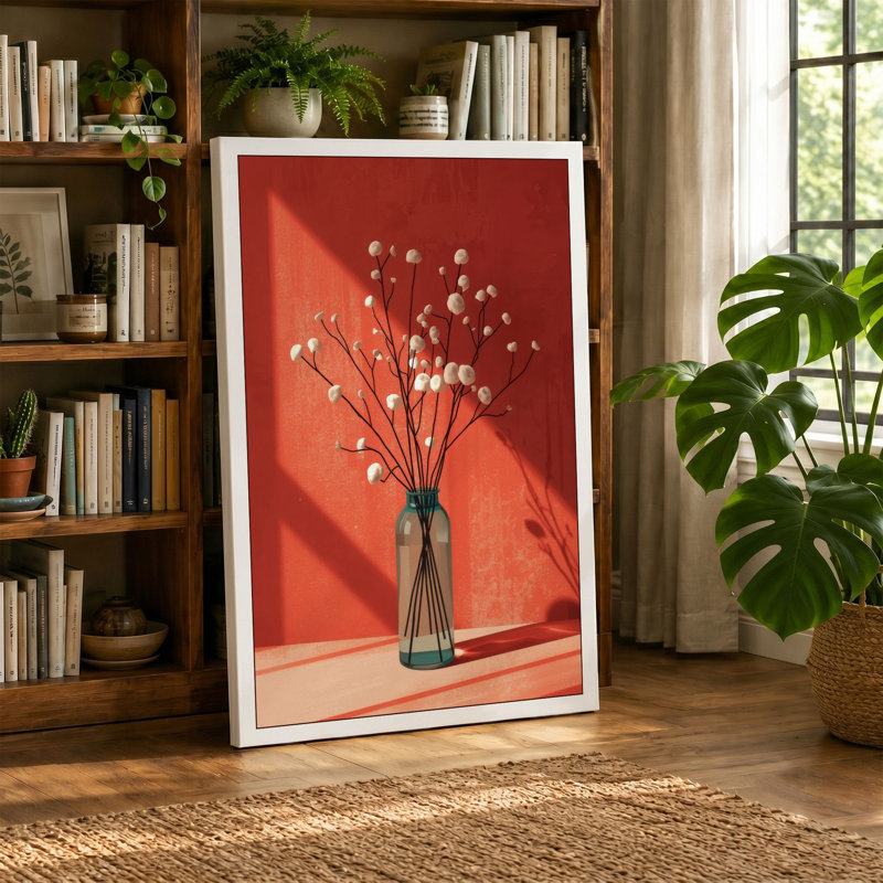 Shadow and Light Minimalist 1 Piece Wrapped Canvas Wall Art, 30x20 - 76.2 x 50.8 cm, White Border