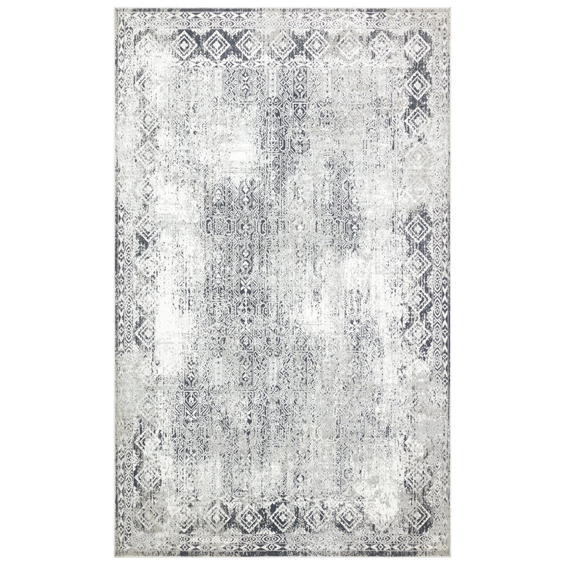Tapis rectangulaire brun en viscose / acrylique tissé à la machine 7 pi 10 po x 11 pi 2 po Musser