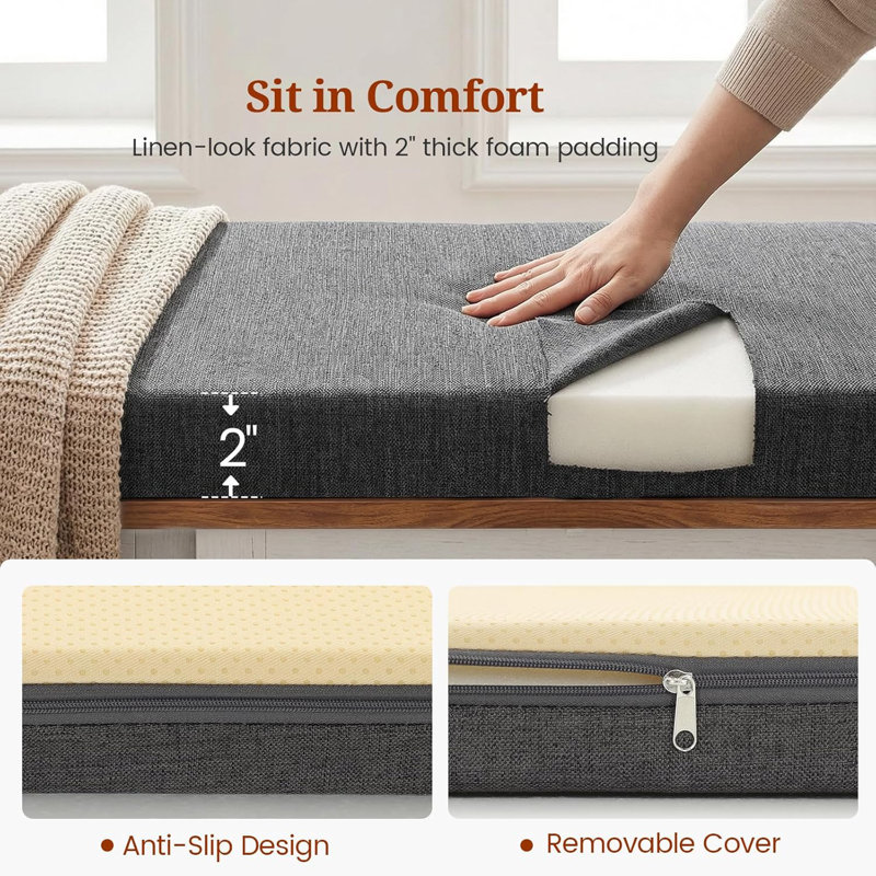 L Shape Corner Bench With Storage, Shoe Storage Benches With Cushion For Entryway, Hallway, Living Room, White & Grey