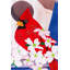 Drapeau de jardin en polyester cardinal nichoir