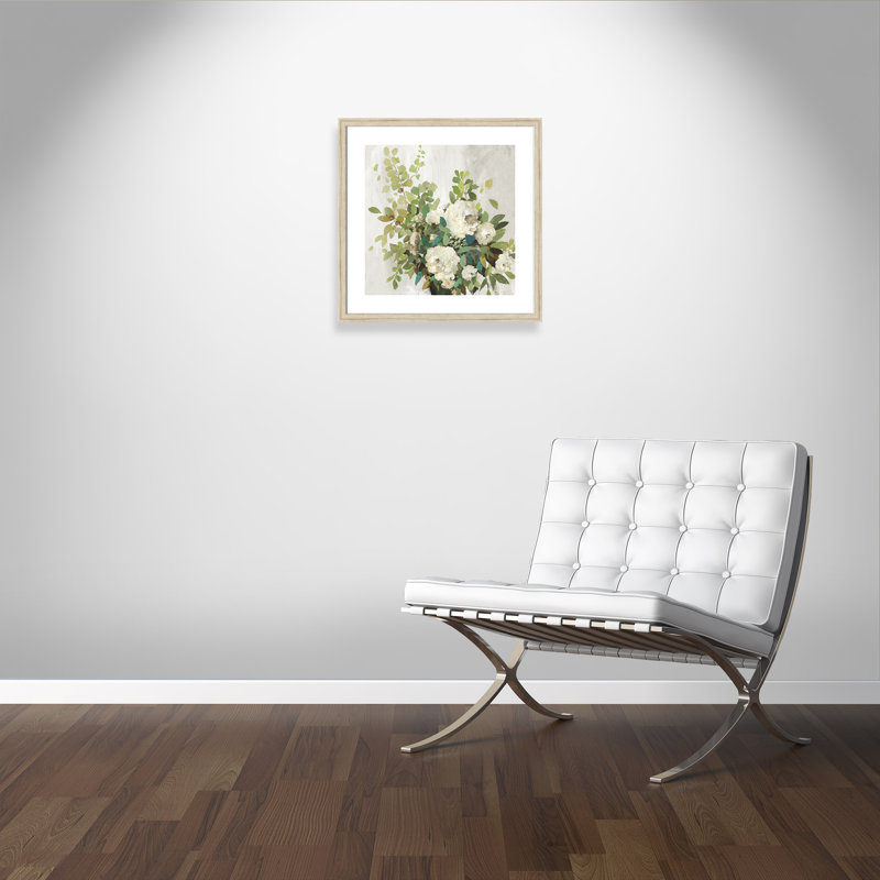 Fulden White Roses - reproduction de cadre photo sur papier, H 24 po x l 24 po x P 1,25 po