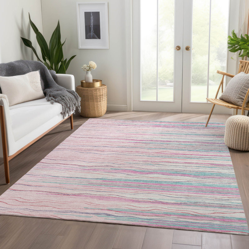 Premium Machine Washable Naglee AMF996 Stripes Rug, Rectangle 3' x 5'