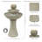Gentle Glow 26.5" H 2-Tier Ceramic Fountain with LED Lights