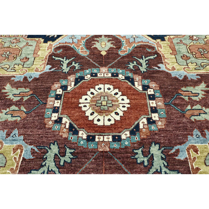 Tapis en laine noué à la main, Rond 10 pi