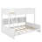 Twin XL Over Queen Bunk Bed With Cabinets And USB-294972377