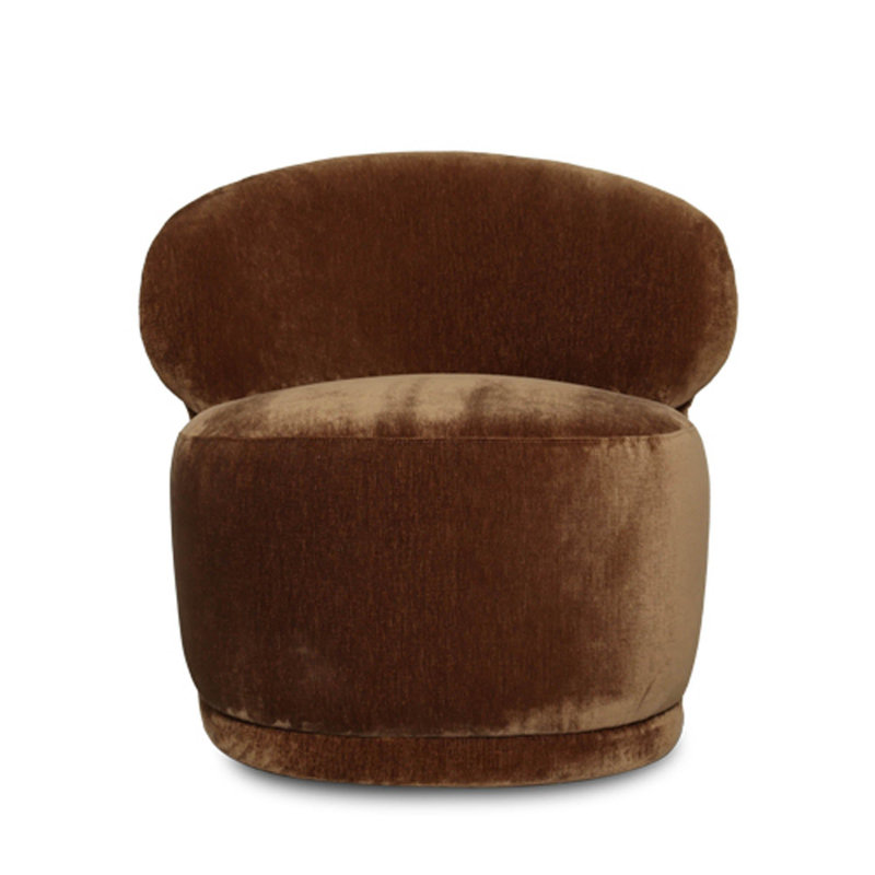 Fauteuil club rembourré Pero, bronze vieilli