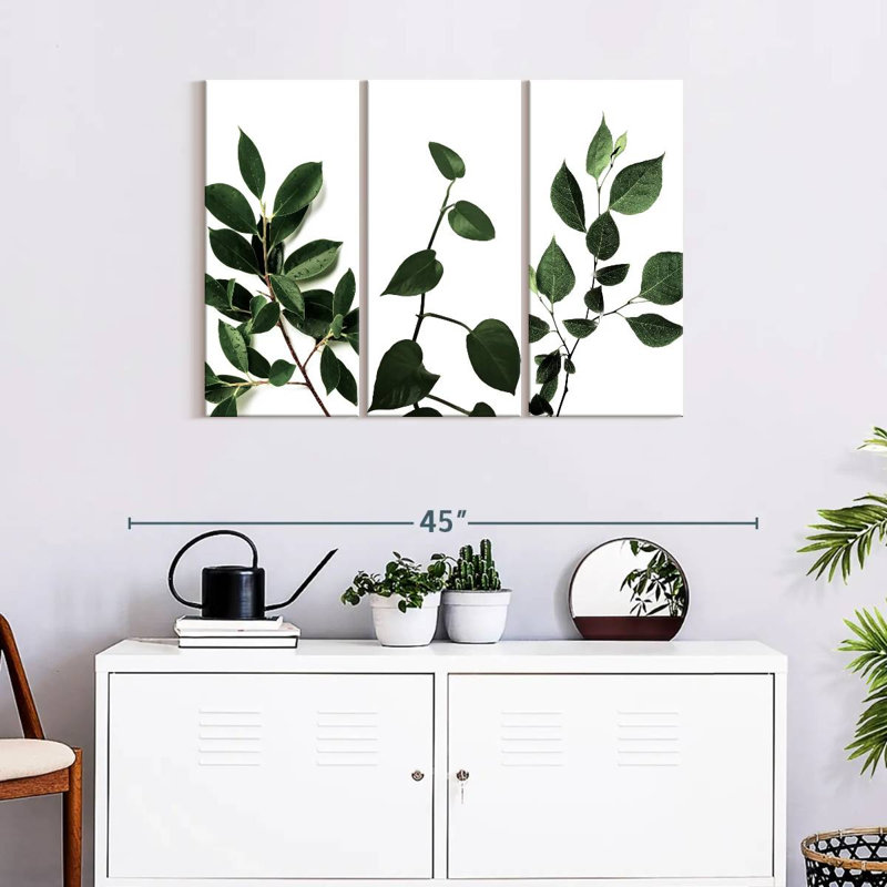 " Leaf Branches " 3 - Pieces, 24" H x 38" W x 1.25" D