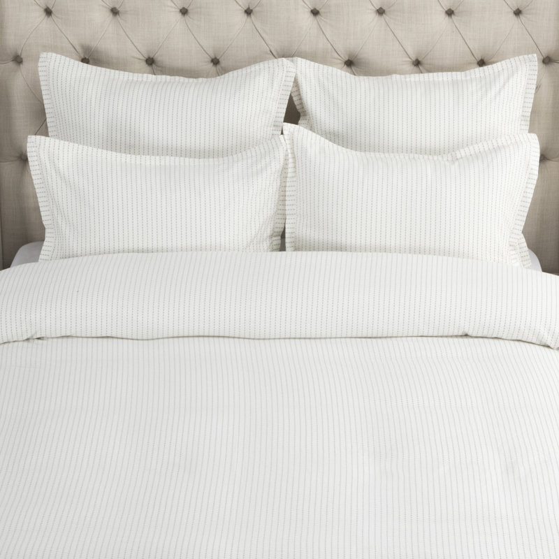 Karina Duvet, Ivory, Queen Duvet Cover