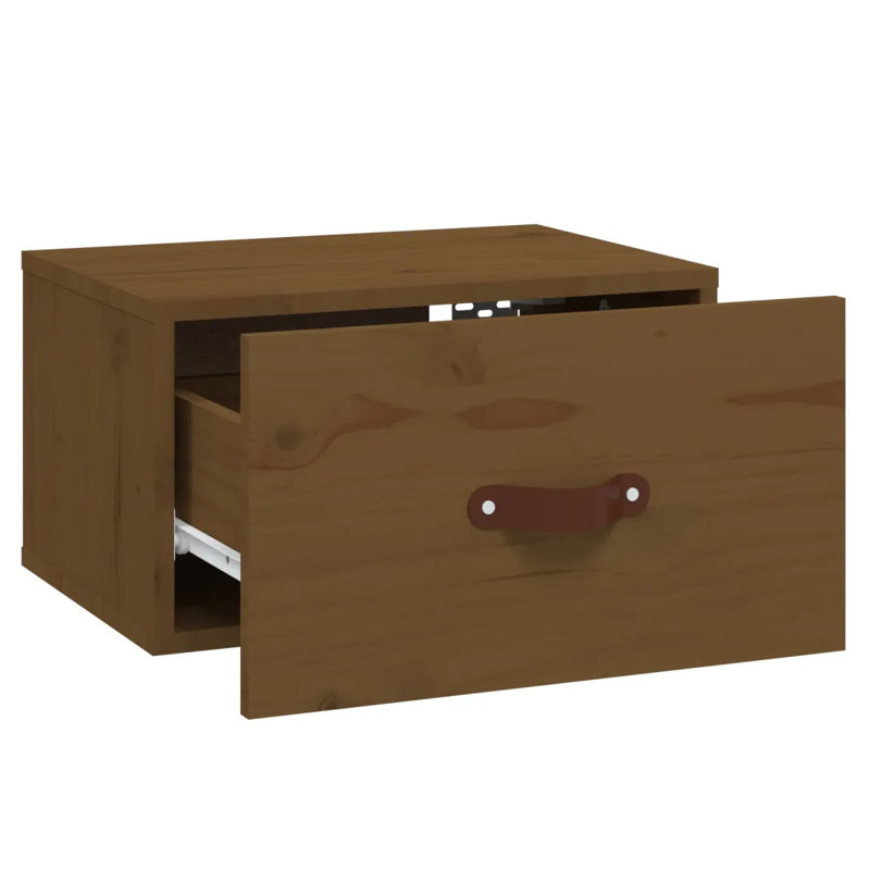 40cm W Solid Wood Bedside Table, Brown