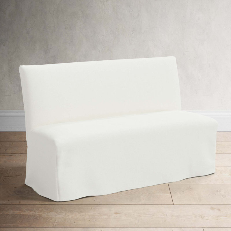Ivanka Upholstered Bench, Zuma White Textured Linen