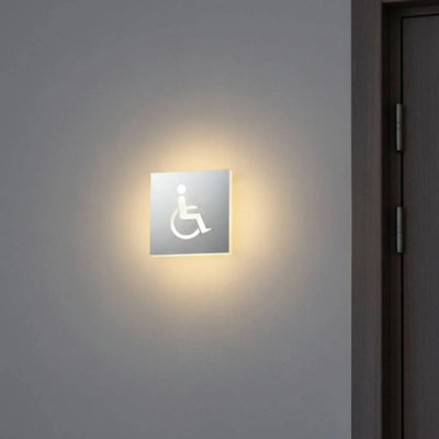 UltraBeam 3 Watt LED Square LED Disabled Toilet Sign - WC Signage