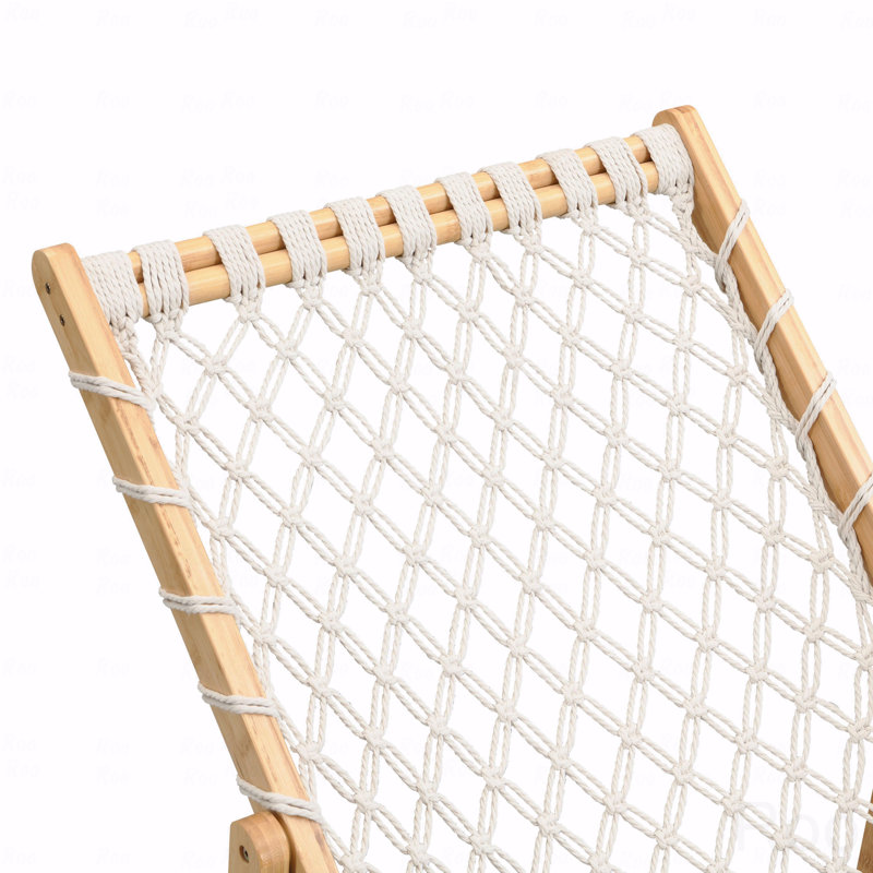 Ensemble de 2 chaises d'extérieur tissées avec corde tissée à la main