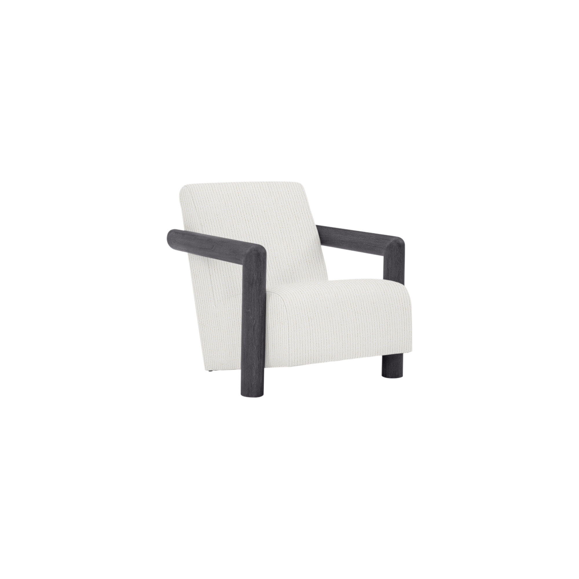 Mara Patio Chair with Cushions, Flint Gray, Cream Outdoor Poly 6070-002