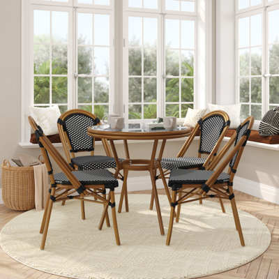 Rylan Indoor/Outdoor Commercial Bistro Set with Table and Chairs by Beachcrest Home