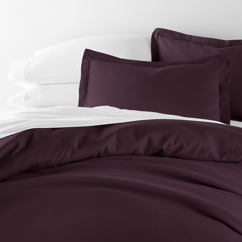Ensemble de housse de couette en microfibre super doux, Mauve, Housse de couette très grand et 2 taies