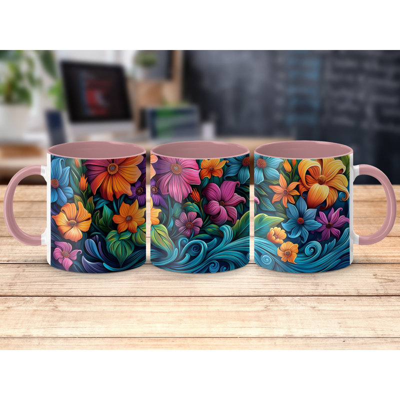 Ceramic Coffee Mug, Pink