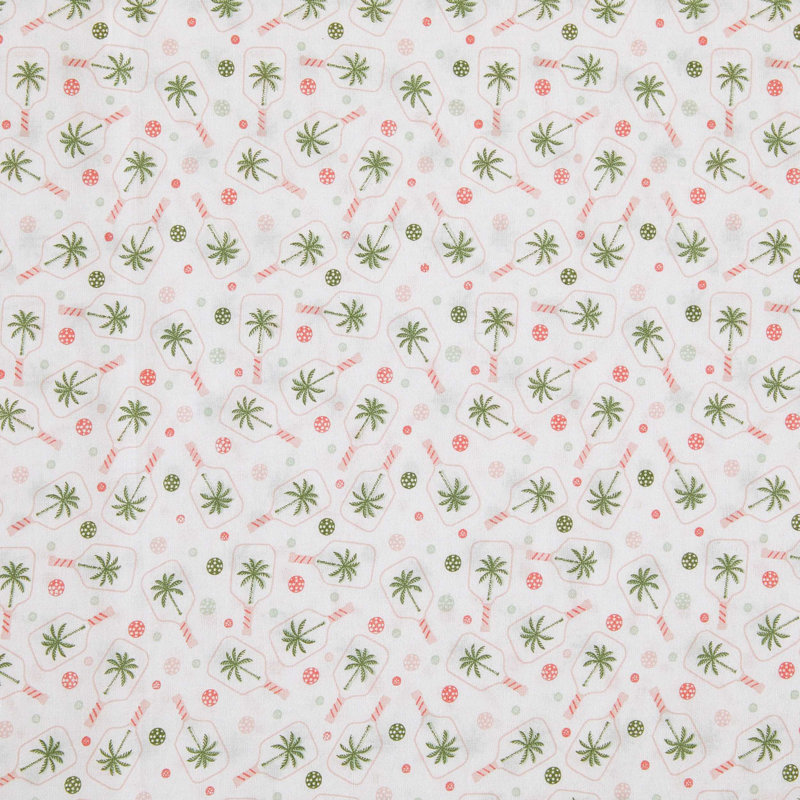 Tommy Bahama Printed Percale Cotton Sheet Set, King Sheet Set with 2 Pillowcases, Pink Picklebal Palm 