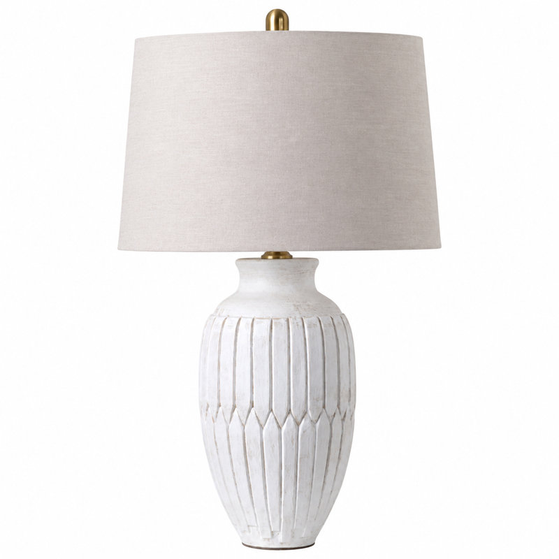 Agave 29" Rustic White Ceramic Table Lamp