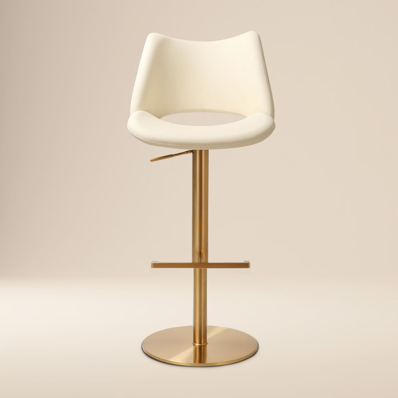 Sola Swivel Adjustable Height Counter Stool, Off White
