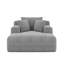 Méridienne surdimensionnée en mousse 48,8 po, canapé-lit rembourré en velours côtelé moelleux avec 3 coussins décoratifs et accoudoirs larges-1240891301