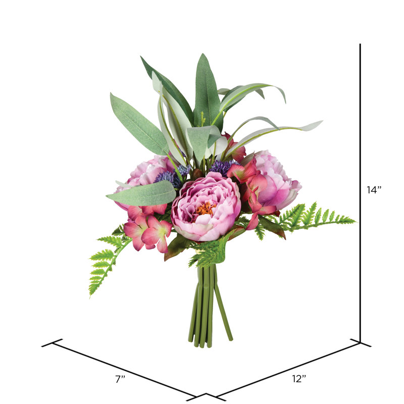 Fabric Peony Arrangement