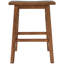 Farmhouse Counter Height Wood Dining Stools, 2-Pack Walnut, Space-Saving Kitchen Seating