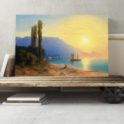 Sunset over Yalta by Ivan Aivazovsky - Wrapped Canvas