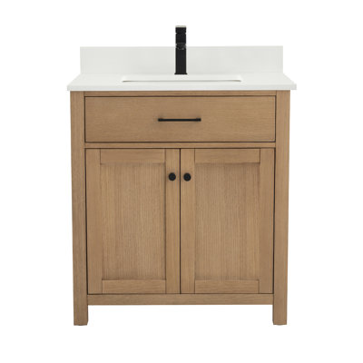 Jacklyn 31'' Single Bathroom Vanity with Quartz Top
