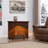 Compact Electric Fireplace Insert with Log Set, Realistic Flame & Overheat Protection-114137894