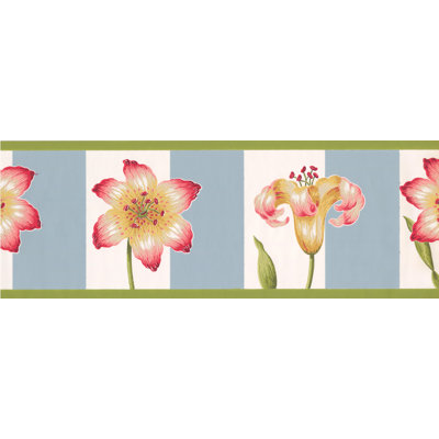 Bordure de papier peint à motif floral l 15 pi x l 8,5 po Krieger Flowers