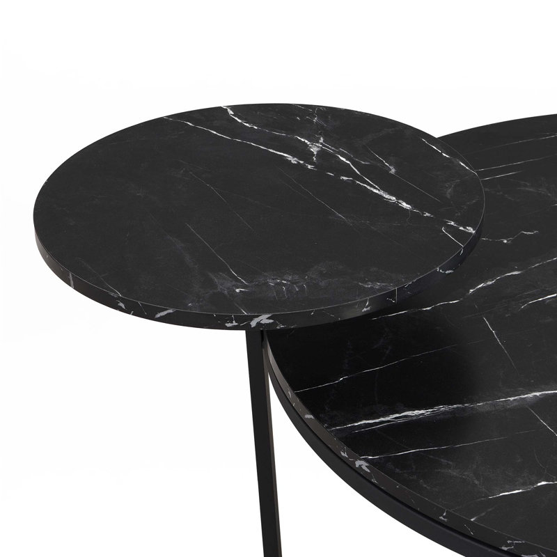 Modern Coffee Table With Two Display Shelve