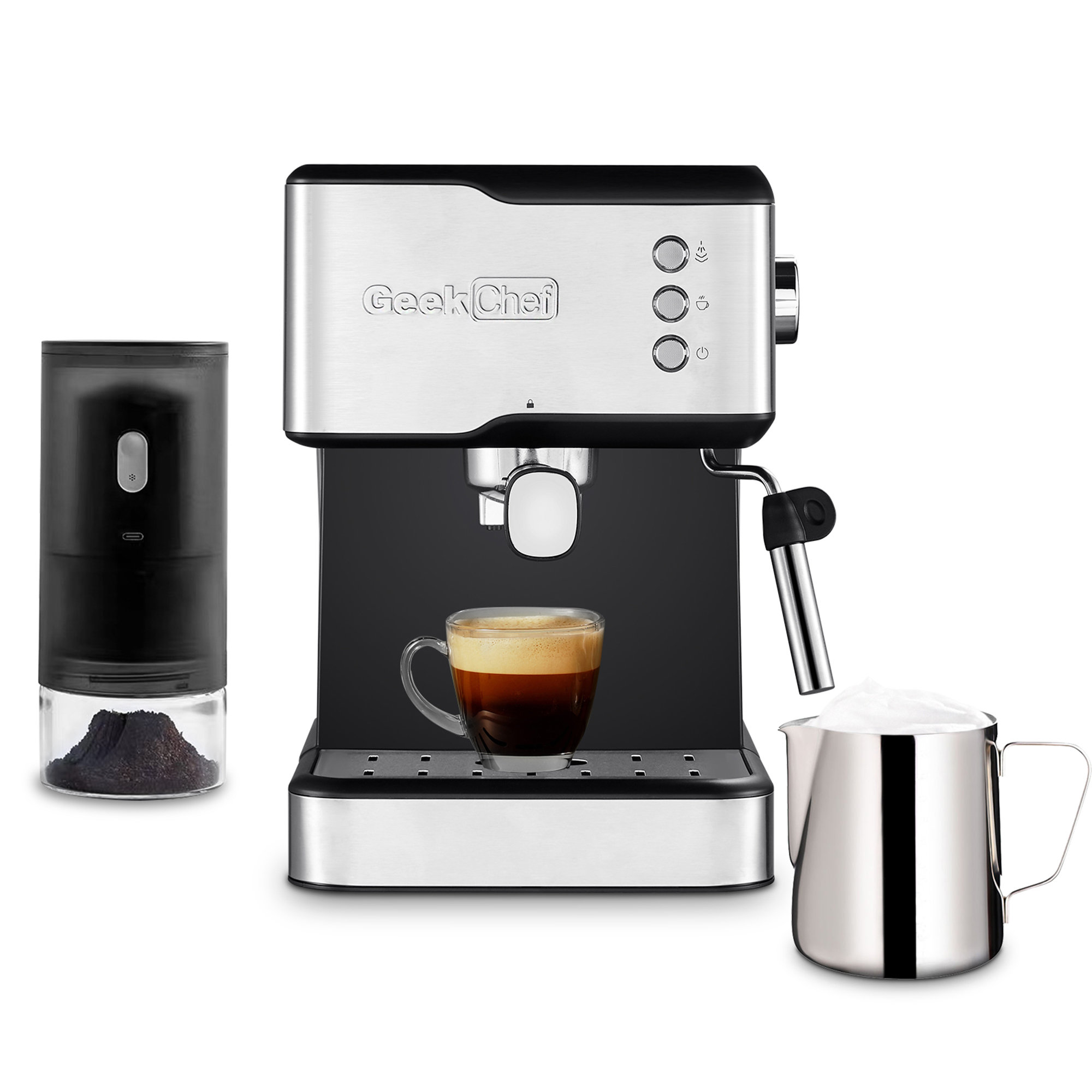 iYofe Espresso Machine, Cappuccino Machine, Coffee & Espresso Maker with  Foaming Milk Frother Wand