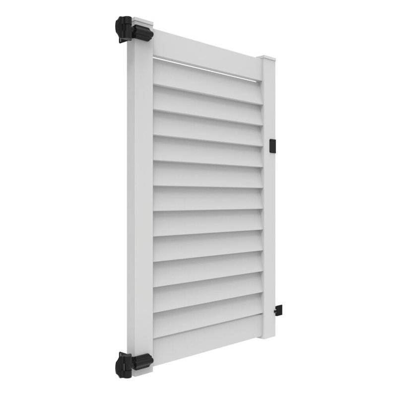 Barrière d'intimité à persiennes, H 71,5 po x l 46 po, Blanc
