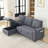 Comtable Linen L-Shaped Combo Sofa Sofa Bed