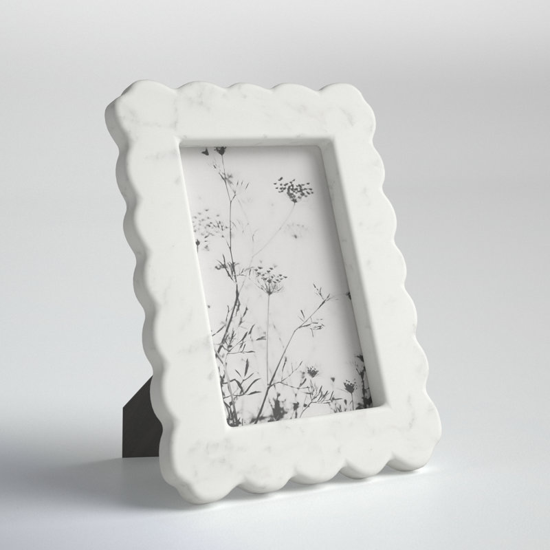 Ashe White Marble Picture Frame