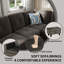 L-Shaped Upholstered Sofa with Ottoman for Living Room-461910808-461910811