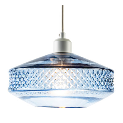 14 cm H Round Glass Lamp Shade ( Slip-On )