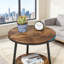 Table d'appoint moderne, table de bout rustique, table basse ronde