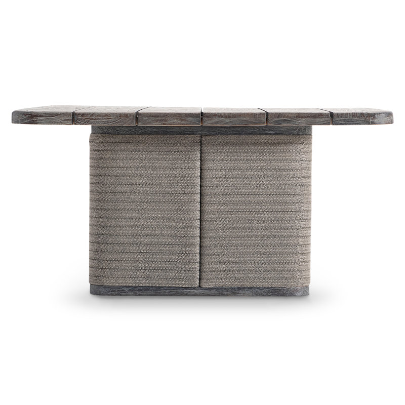 Outdoor Teak Table, 14.8" H x 54" W x 30" D