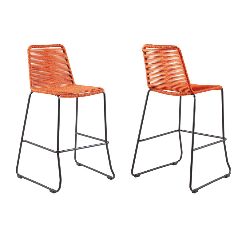 Tabouret de bar ou de table empilable Blomquist, Tabouret de bar (assise de 30 po de hauteur), Orange