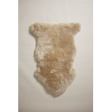 Shearling Sheepskin Area Rug in Gray