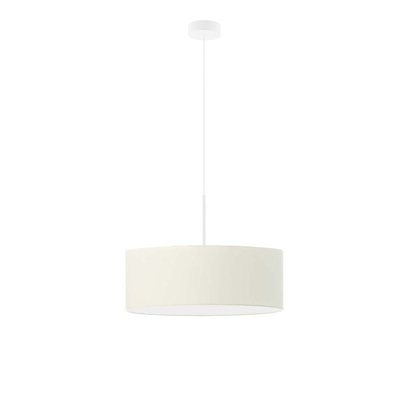 Aubryn 3 - Light Drum Pendant, 120cm H x 40cm W x 40cm D, White, Ecru