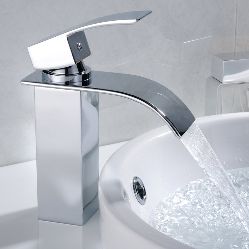Chrome Bathroom Faucet,Faucet For Bathroom Sink, Single Hole Bathroom Faucet Modern Single Handle Vanity Basin Faucet
