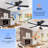 46" Low Profile Flush Mount Ceiling Fan Light With Remote/app Control-265384908