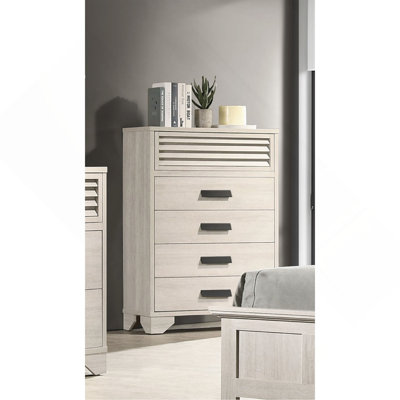 Mobilier de chambre à coucher avec 1 poignée et 5 tiroirs de style contemporain
