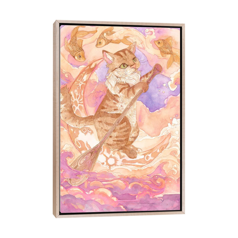 Among The Star Fish - Wall Art Print - Framed Canvas, 26" H x 18" W, Framed Print without Mat, Beige