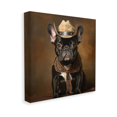 «French Bulldog Portrait», art mural sur toile par RB