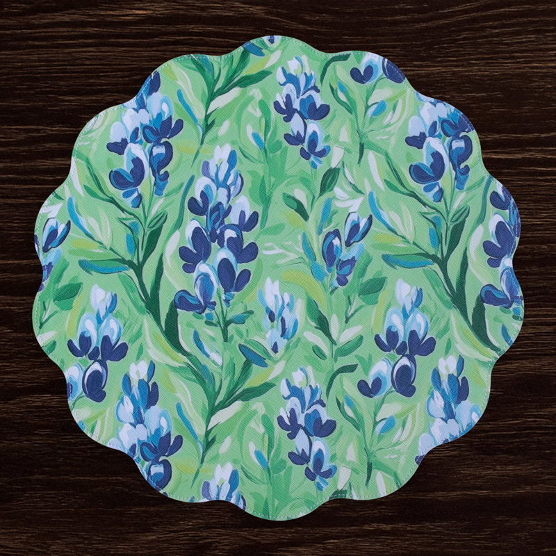 Napperons réversibles Vida Bluebells & Flowers (rose et vert)