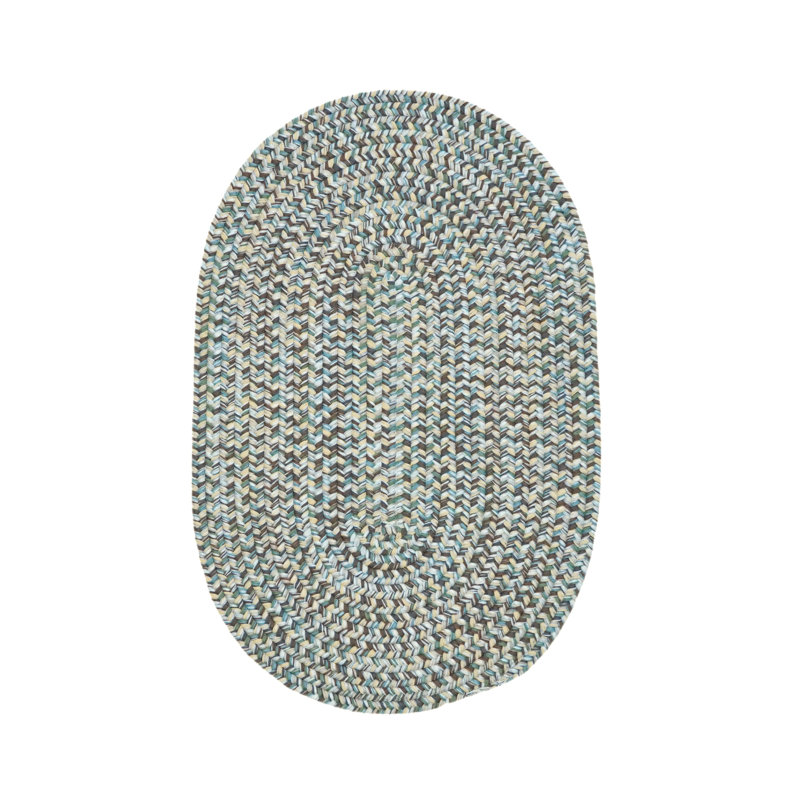 Tapis en tweed multicolore Tishika, Ovale 10 pi x 13 pi