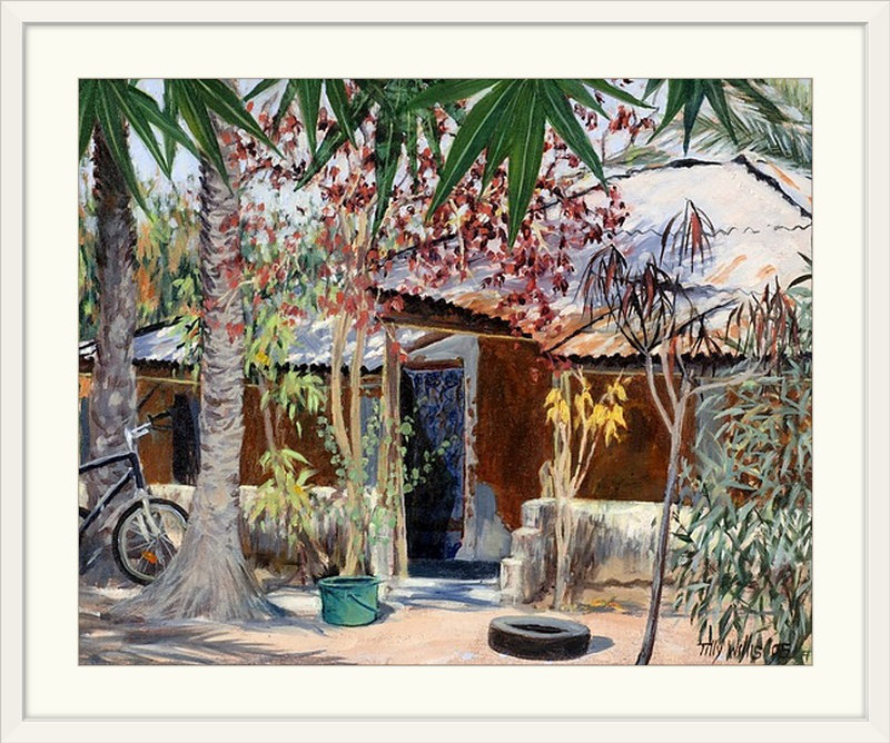 Ankaj " Samba " by Tilly Willis, 32" H x 38" W x 1" D, White Framed